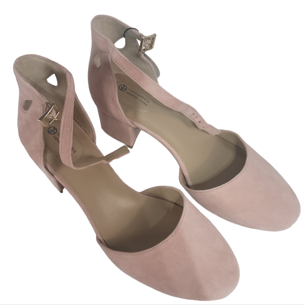 Giani Bernini Izzee Memory Foam Two-piece Pump Blush Suede 9.5 - Picture 4 of 6